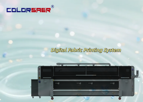SAER Roll to Roll Textile Printer With Far Infrared Tube Heater 4 & 8 Print Heads Textile Printing System
