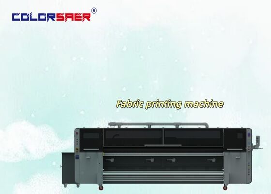 Máy in cờ in phun kỹ thuật số thương mại với chiều rộng in 3200mm Cuộn tự động để cuộn và màu CMYK kép để in dệt