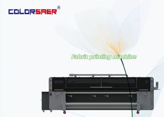 Hệ thống in vải kỹ thuật số tốc độ cao Máy in dệt may CMYK với đơn vị sưởi cố định Tất cả trong một máy