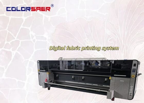 Hệ thống injet màu SAER cho vải bông và polyester cuộn đến cuộn in ấn dệt may với đầu in công nghiệp 4 bộ