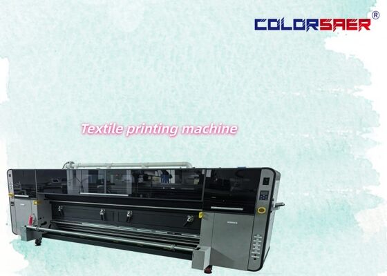 SAER CSR3200 Mô hình mới Thời gian sử dụng lâu Inkjet Dệt may cuộn đến cuộn máy in với hệ thống đơn vị sưởi ấm cho vải