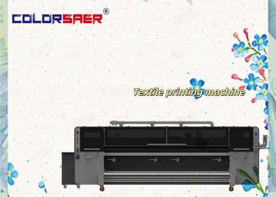 SAER CSR3200 Mô hình mới Thời gian sử dụng lâu Inkjet Dệt may cuộn đến cuộn máy in với hệ thống đơn vị sưởi ấm cho vải