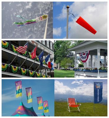 Cờ dệt vải kỹ thuật số Làm cờ cho triển lãm trong nhà / ngoài trời