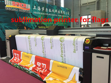 Máy in cờ / biểu ngữ thăng hoa Chiều rộng in 3,2m với ba đầu Epson