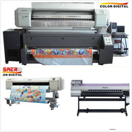 Polyester Dệt Mutoh Thăng hoa Máy in Máy in phun cuộn để cuộn màu CMYK kép