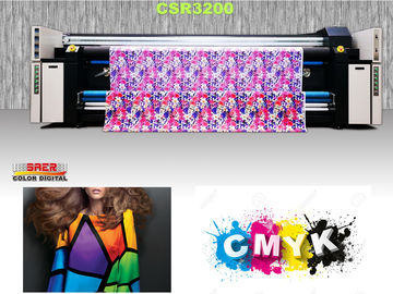 Máy in vải 3,2m cho cotton / Polyester với ba đầu Epson 4720