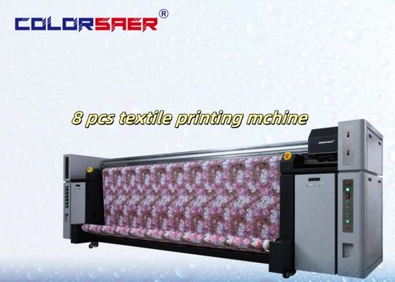 Máy in lá cờ kỹ thuật số hiệu quả cao định dạng lớn 3,2m Inkjet 8pcs I3200 Đơn vị in mực sublimation bền