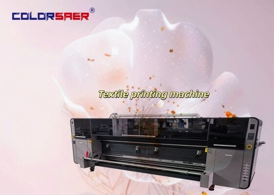 Máy in vải kích thước lớn 3200mm với máy sưởi Inline cho vải và vật liệu polyester Hệ thống in dệt