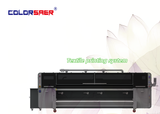Hệ thống in vải kỹ thuật số tốc độ cao Máy in dệt may CMYK với đơn vị sưởi cố định Tất cả trong một máy