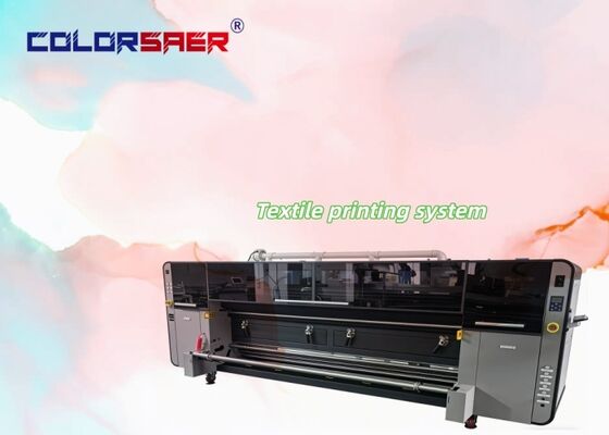 SAER CMYK 4 màu Hệ thống in dệt kim loại kỹ thuật số Roll to Roll Fabric Plotter With Pigment Ink & Sublimation Ink