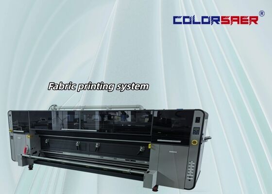 Máy in vải phun mực SAER 3200mm Mẫu mới sáng tạo với hệ thống tất cả trong một Tích hợp bộ sưởi hồng ngoại xa với đầu phun KJ4B-QL