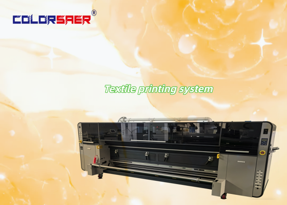 Chất lượng tốt SAER 3.2m Máy in dệt may cuộn để cuộn Inkjet Digital Banner Printer cho tường nền lớn